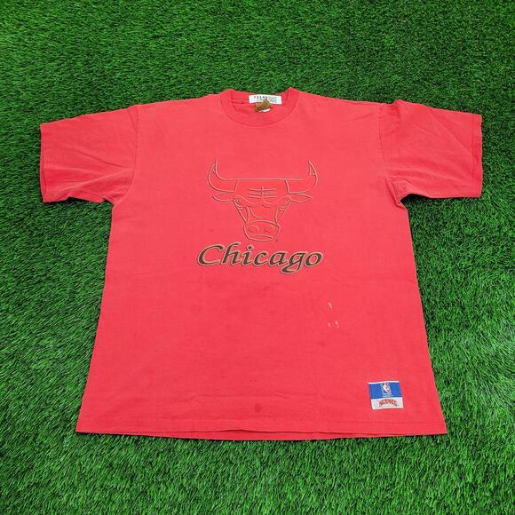 Vintage 90s Nutmeg Shirt XL 24x29 Chicago-Bulls - Picture 1 of 16